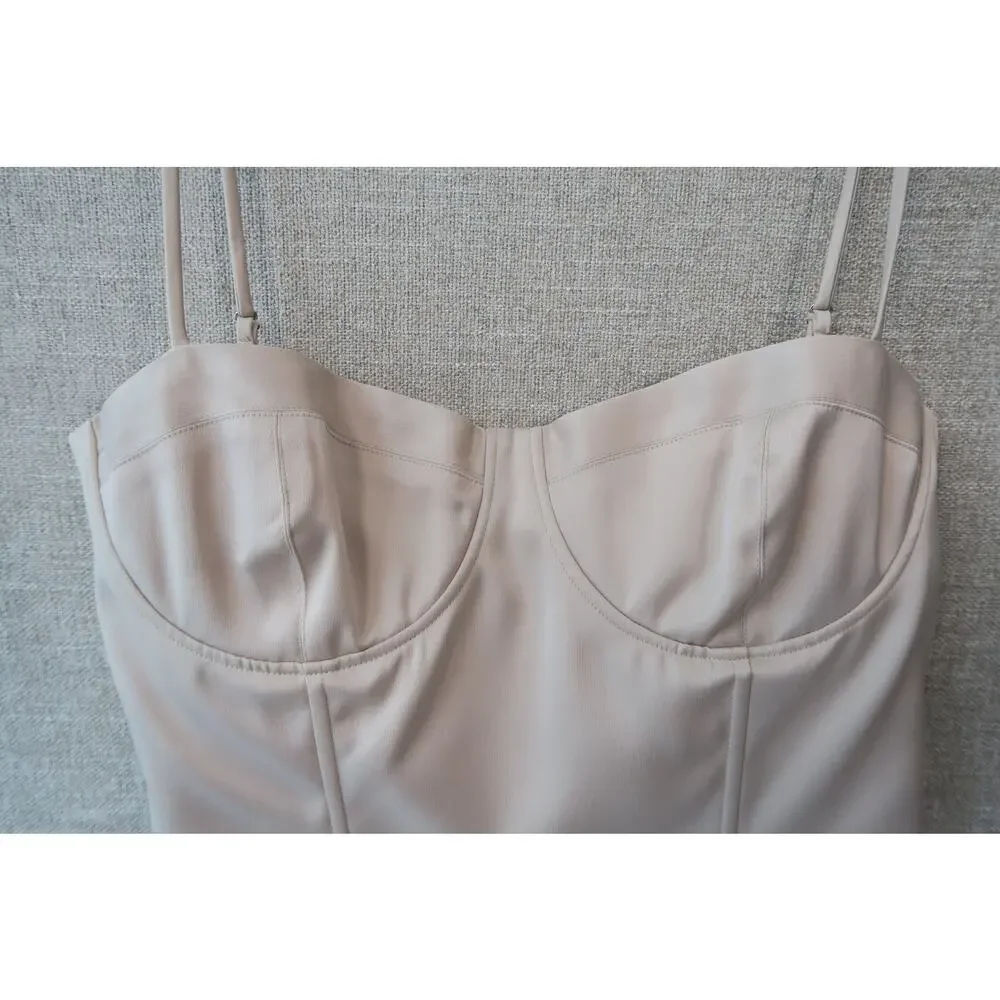 Antonio Melani Nude Structured Bustier Corset Top, Size 12, NWOT
